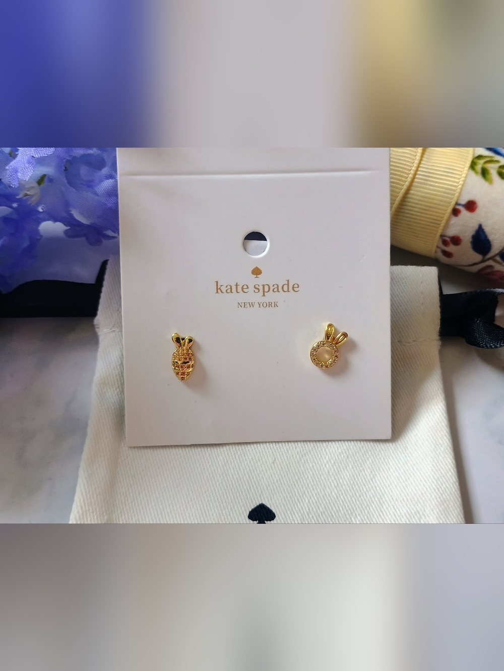Kate Spade Bunny And Carrot Earrings Stud